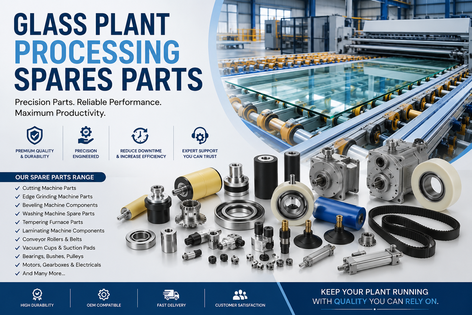 Glass Lighting Plant Processing Spares Parts